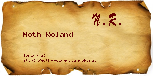 Noth Roland névjegykártya