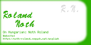 roland noth business card